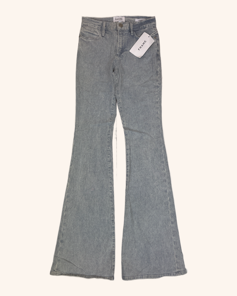 Frame - Striped Flare Jeans
