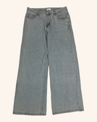 Isalis - Rhinestone Baggy Jeans