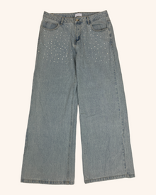 Isalis - Rhinestone Baggy Jeans