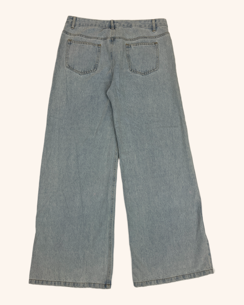 Isalis - Rhinestone Baggy Jeans