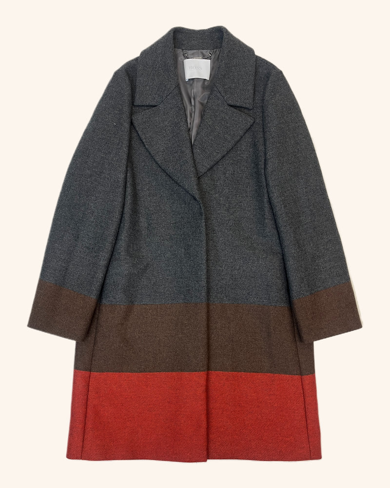 Hugo Boss - Wool Blend Tri-Tone Coat