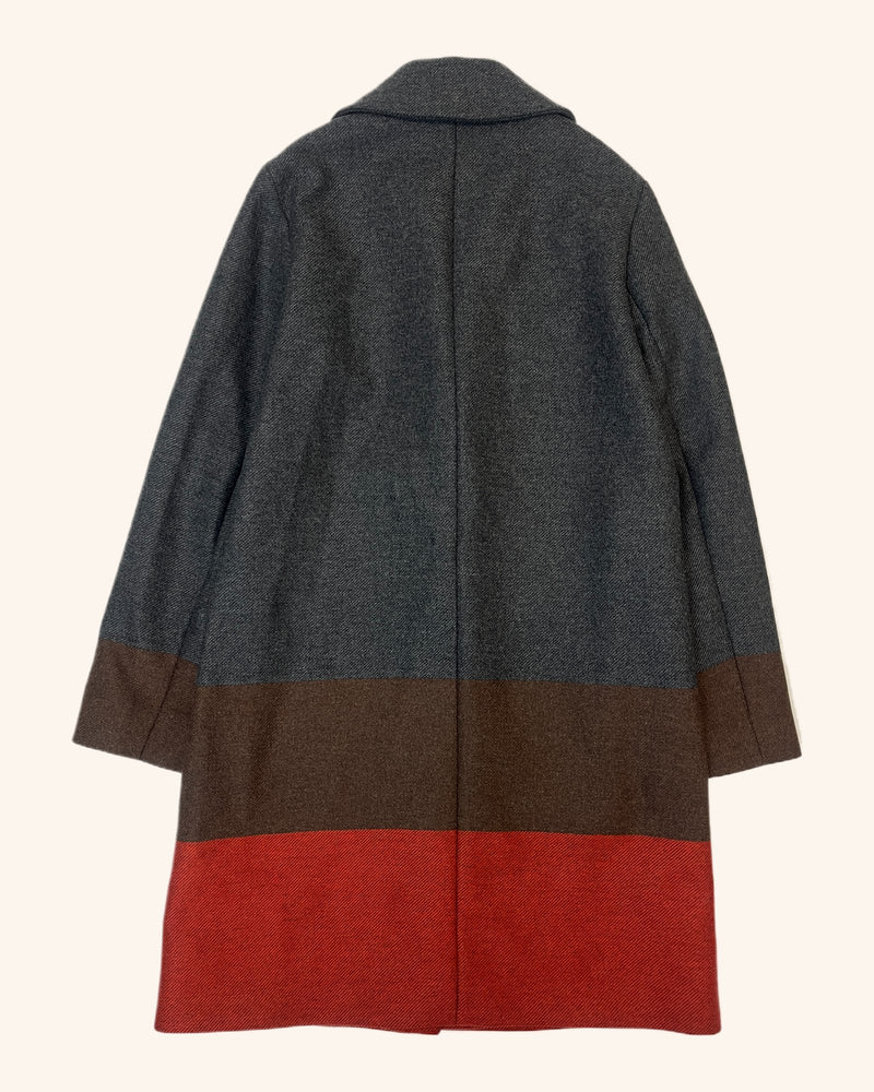Hugo Boss - Wool Blend Tri-Tone Coat