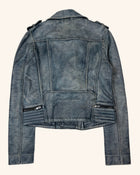 Maje - Faded-Effect Leather Jacket