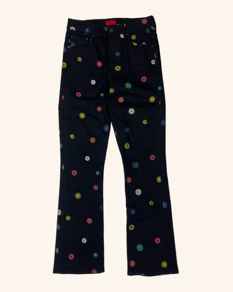 Mother - Flower Print Jeans