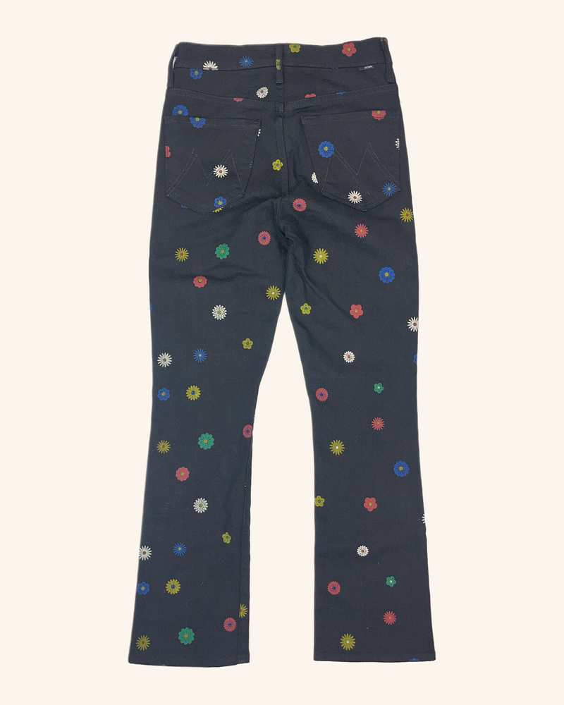 Mother - Flower Print Jeans