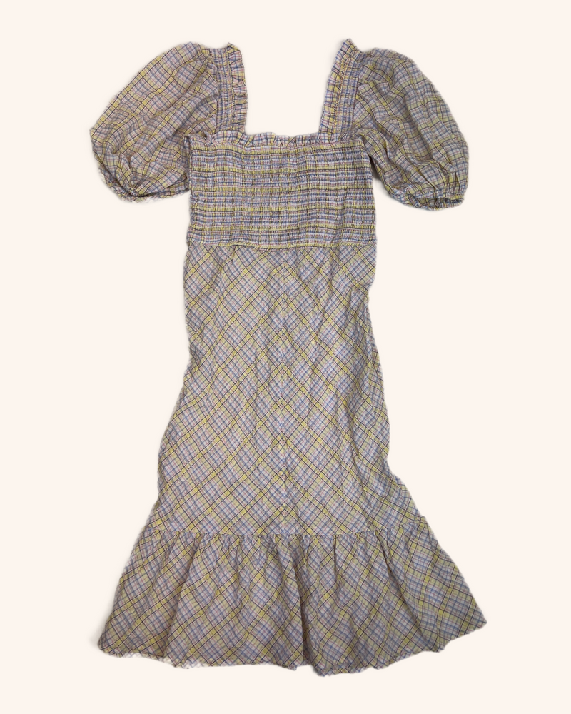 Ganni - Plaid Midi Dress