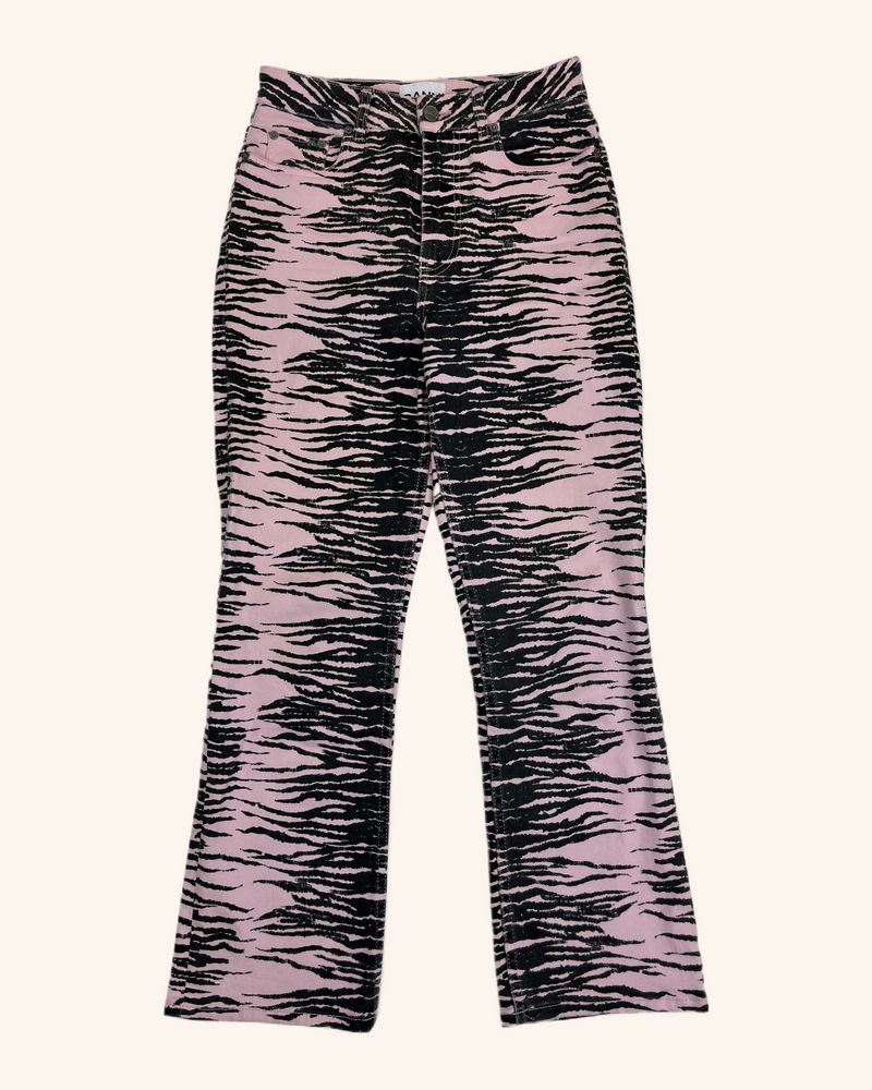 Ganni - Zebra Print Jeans
