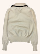 Simple Retro - Embroidered Collar Knit