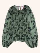 Dear Sutton - Shirred Puff Sleeve Top