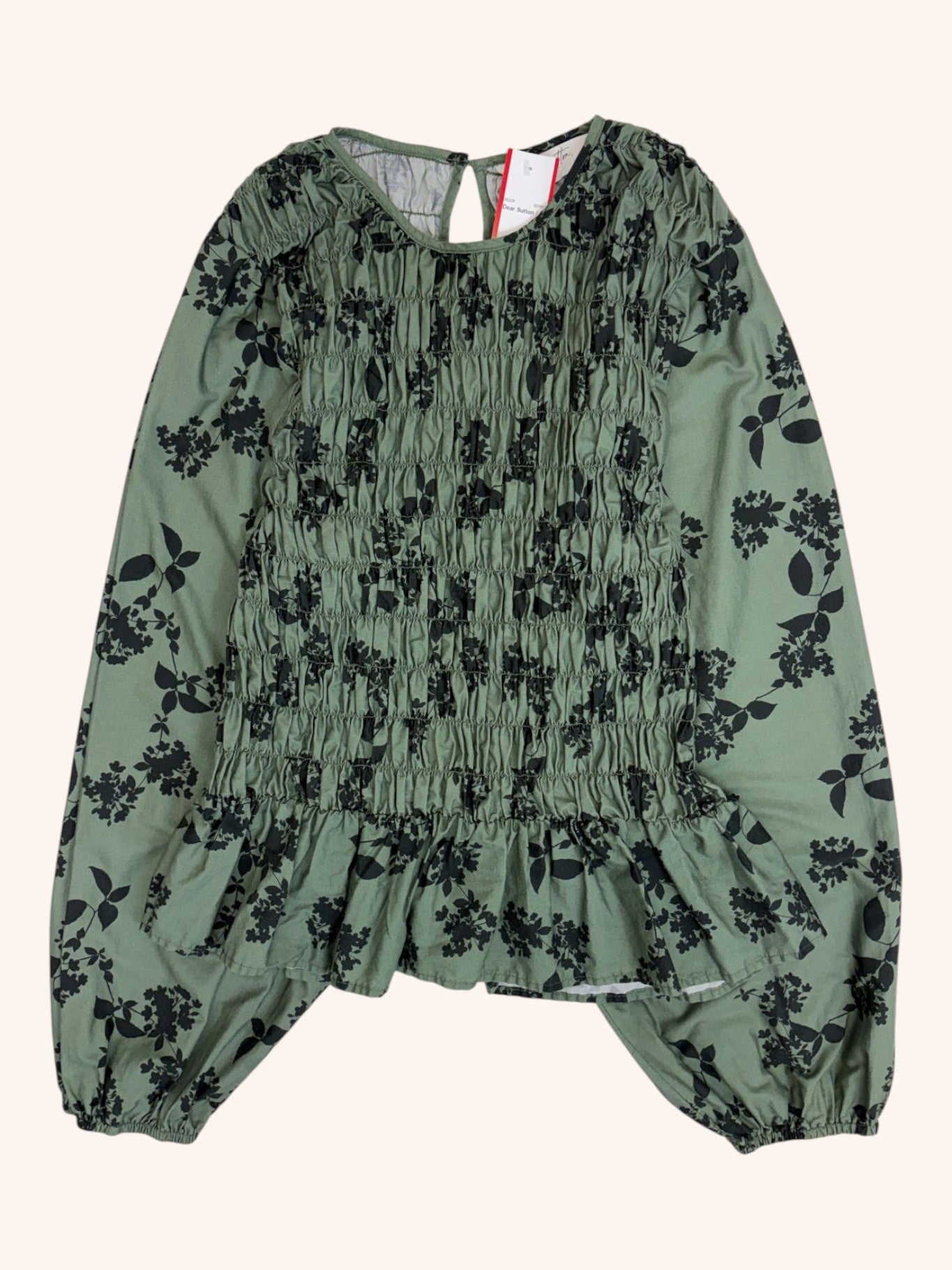 Dear Sutton - Shirred Puff Sleeve Top