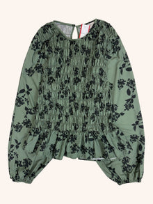 Dear Sutton - Shirred Puff Sleeve Top