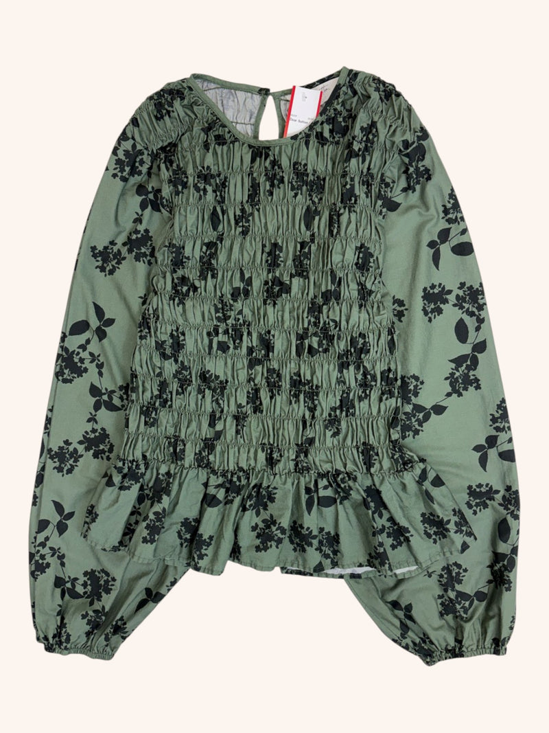 Dear Sutton - Shirred Puff Sleeve Top