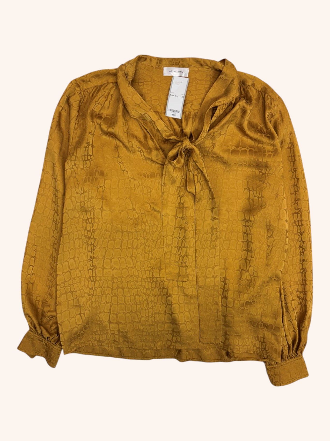 Anine Bing - Silk Tie Neck Top