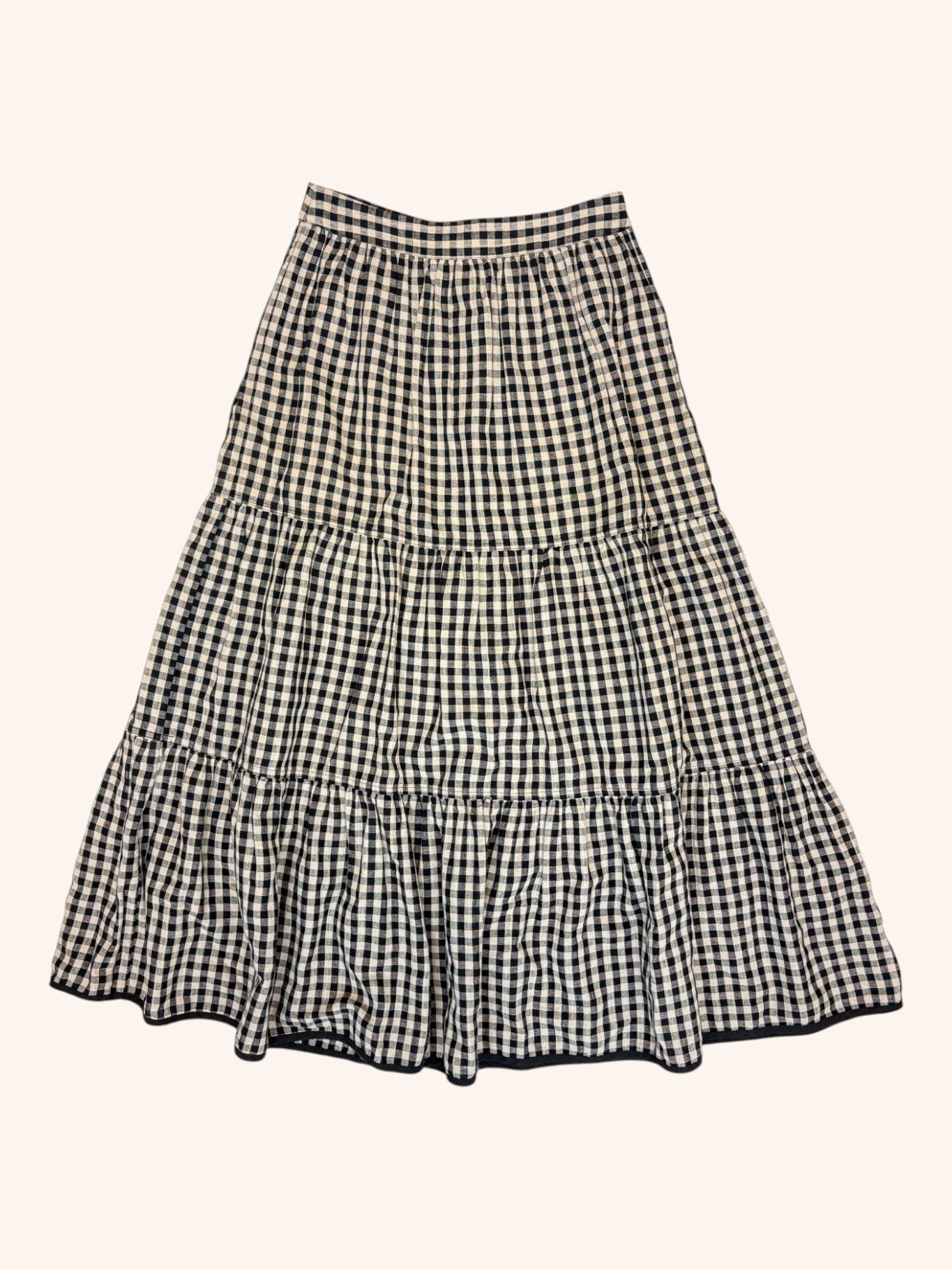 Marle - Gingham Tiered Skirt