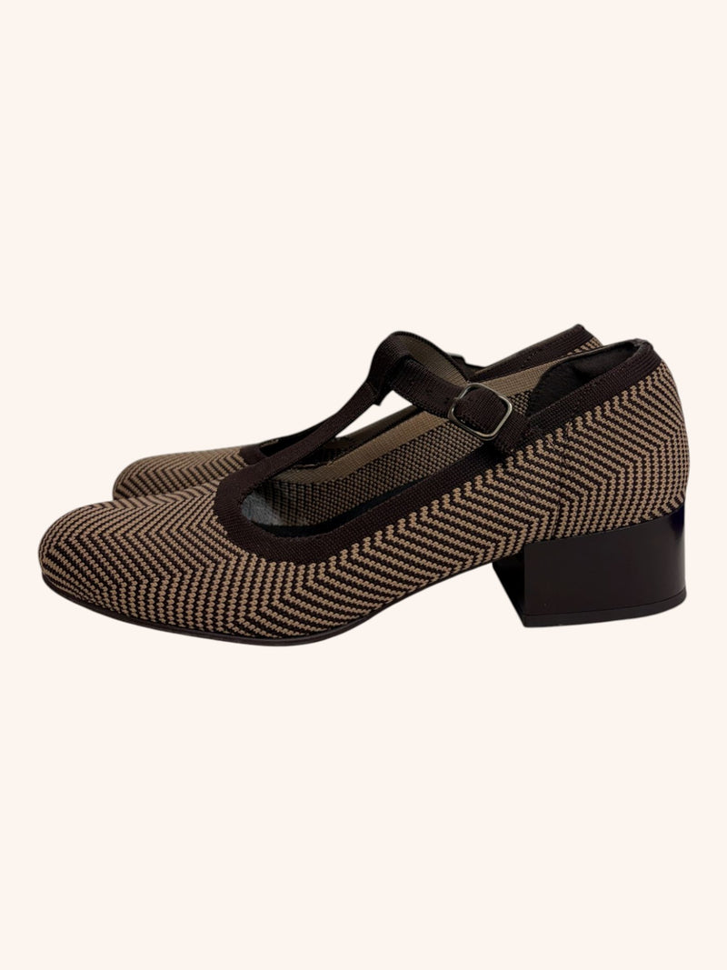 Miss Elatsic - Chevron Mary Janes