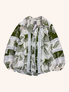 Jaase - Lace Paneled Button Up