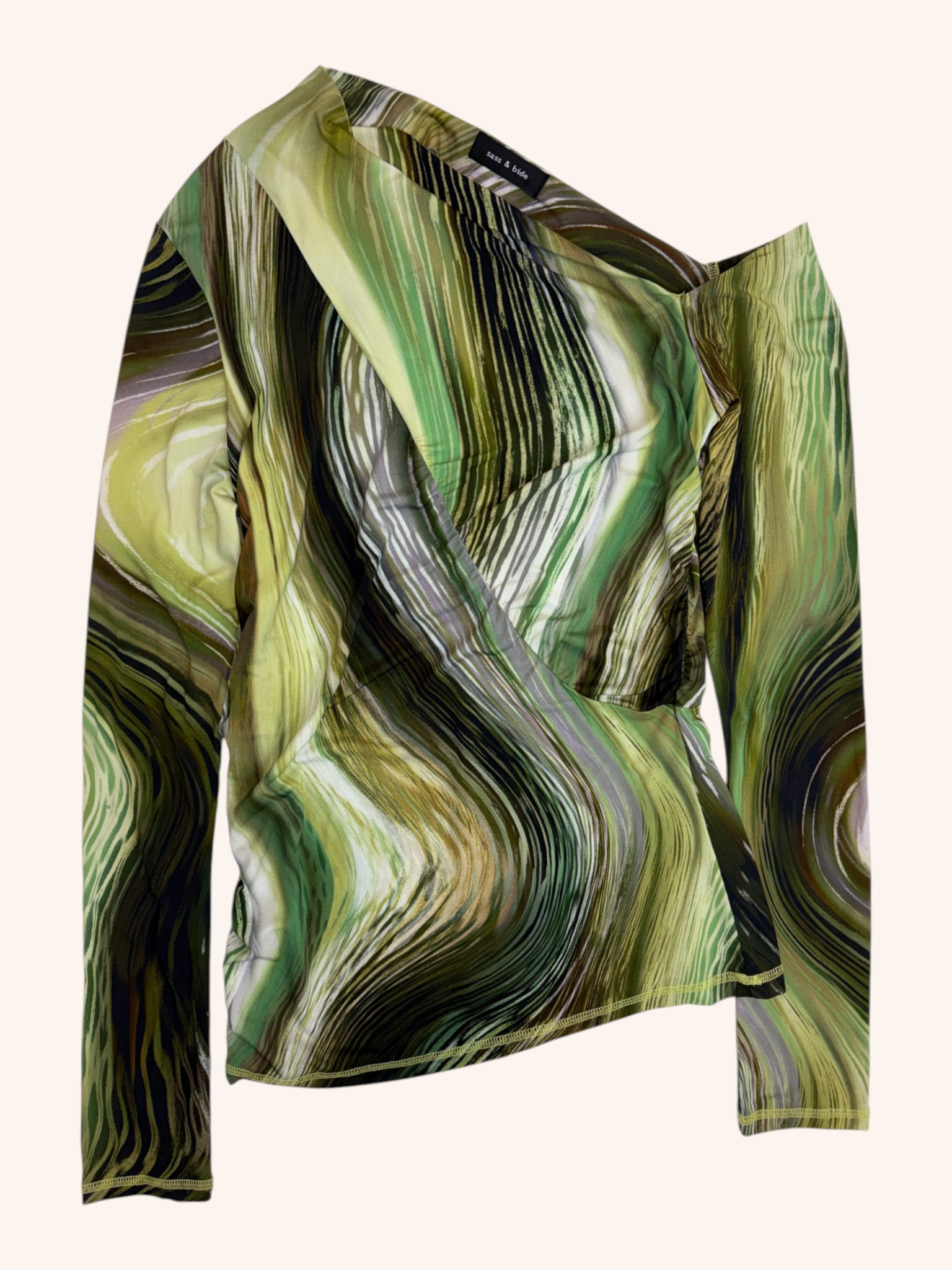 Sass & Bide - Asymmetric Swirl Design Top
