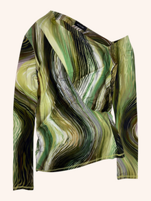 Sass & Bide - Asymmetric Swirl Design Top