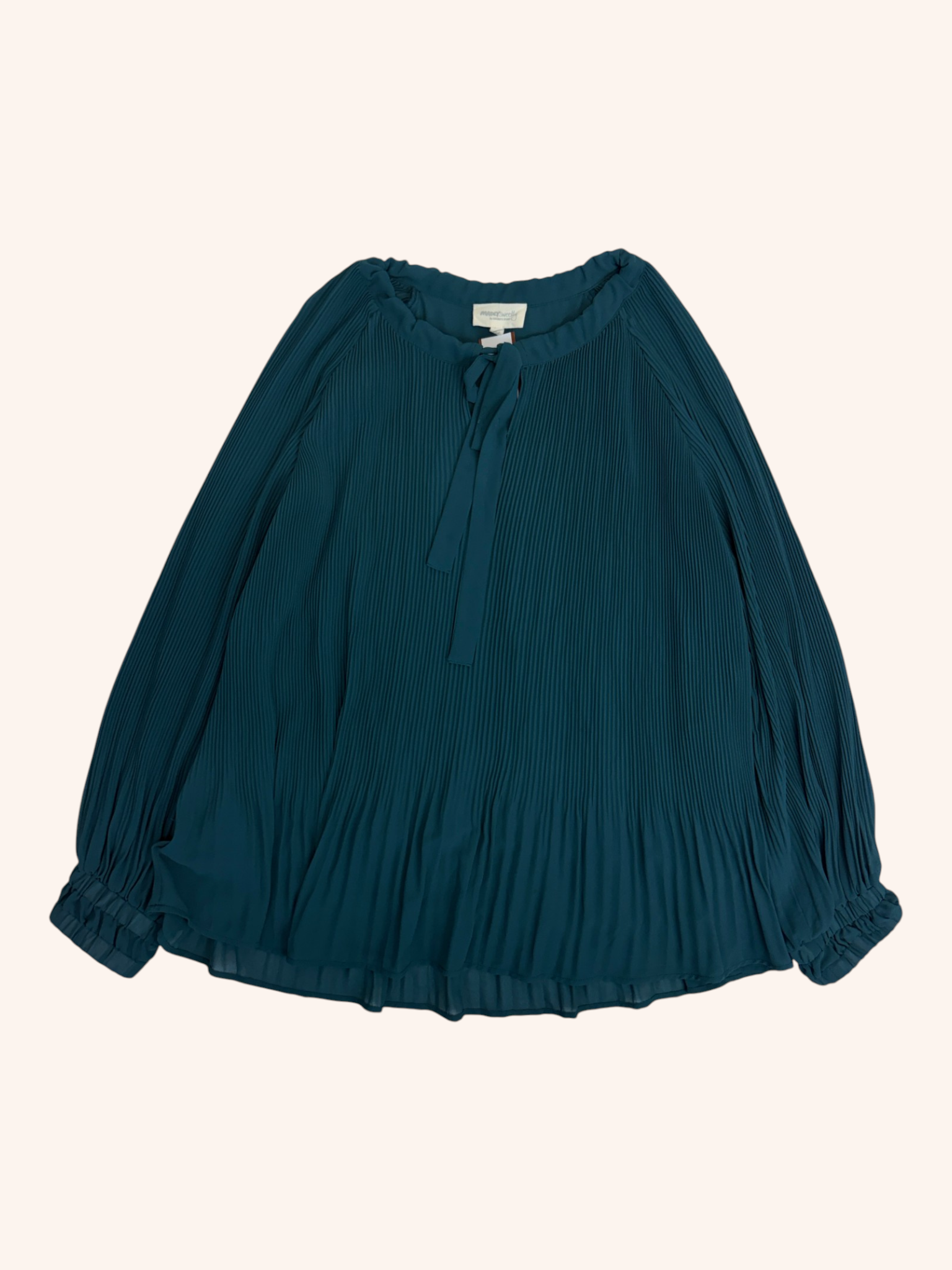Madly Sweetly - Tie Neck Textured Top