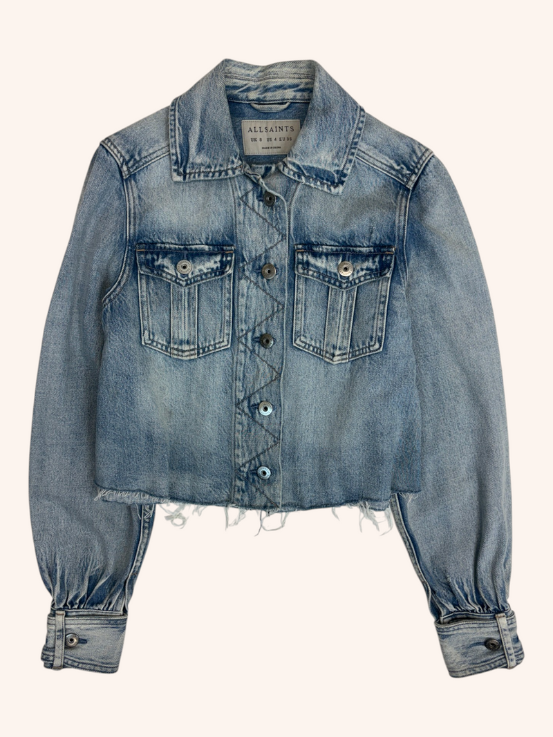 Allsaints - Cropped Denim Jacket