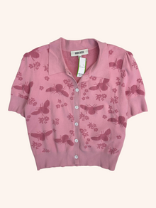 Bora Aksu - Cropped Bug Pattern Top
