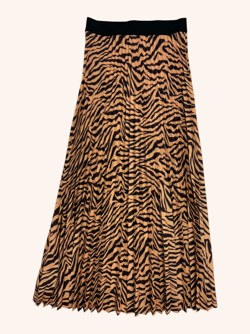 Husk - Tiger Print Pleated Skirt