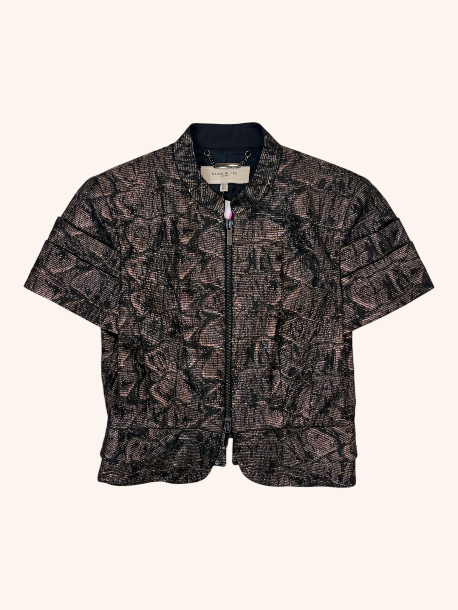 Karen Millen - Metallic Short Sleeve Jacket