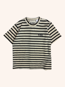 Blanca - Striped Logo Tee