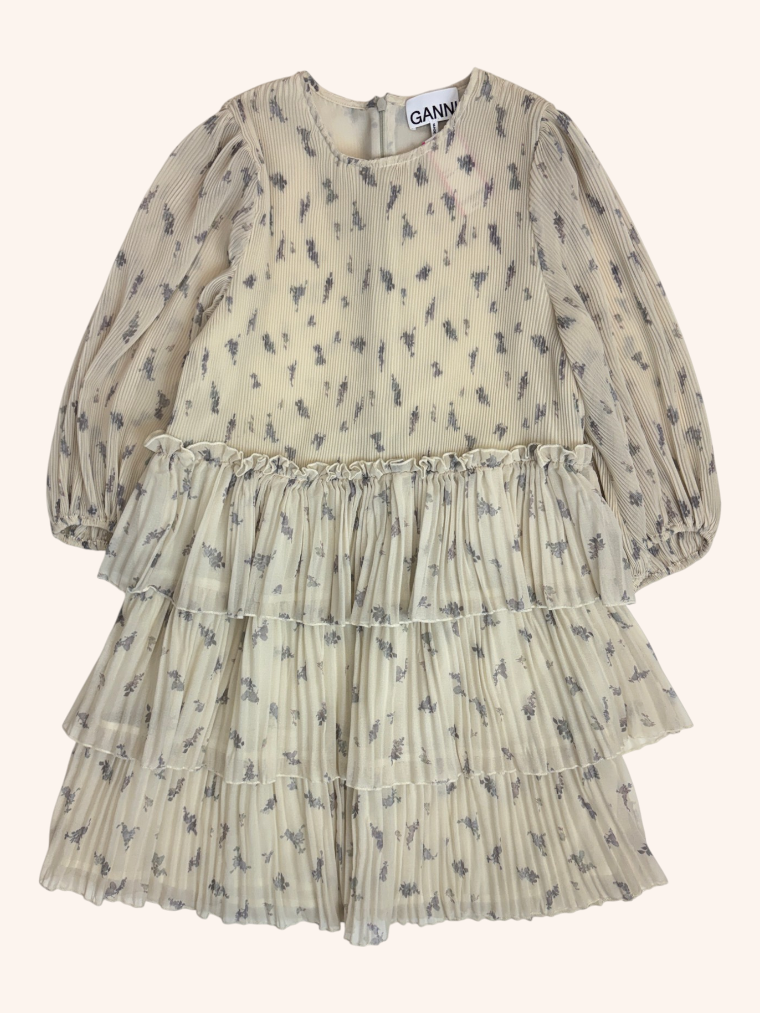 Ganni - Floral Tiered Ruffle Dress