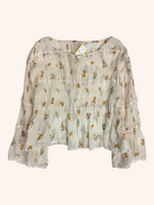 Rebecca Taylor - Shirred Floral Long Sleeve