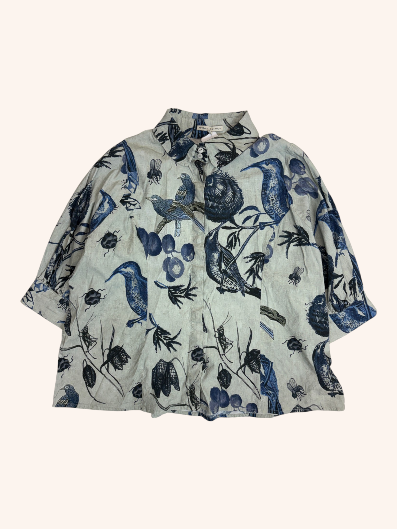 Megan Slamon - Nature Print Button Up Shirt