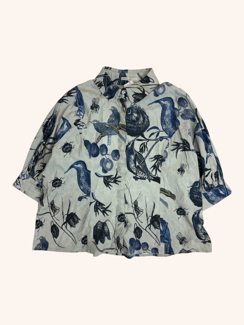 Megan Slamon - Nature Print Button Up Shirt