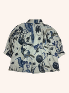 Megan Slamon - Nature Print Button Up Shirt