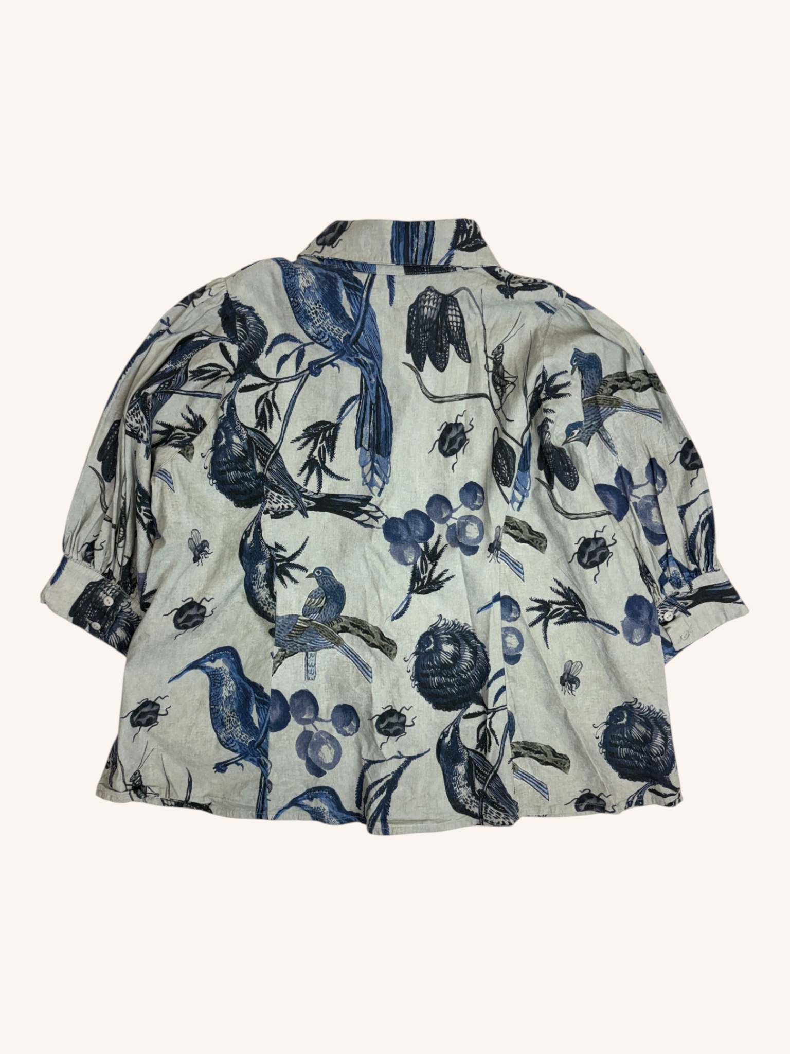 Megan Slamon - Nature Print Button Up Shirt