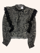 Hansen & Gretel - Lace Edge Button Up Blouse