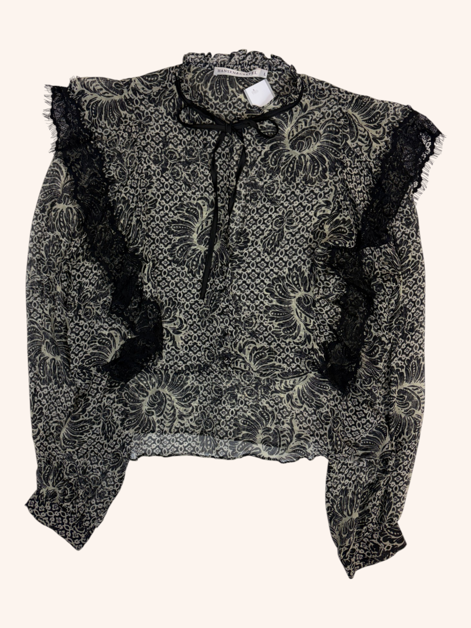 Hansen & Gretel - Lace Edge Button Up Blouse