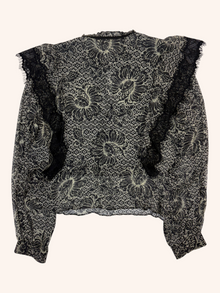 Hansen & Gretel - Lace Edge Button Up Blouse