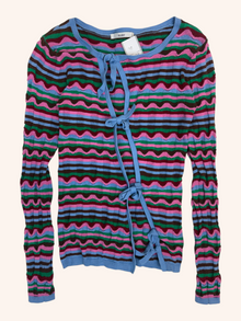 Ruby - Striped Tie Front Top