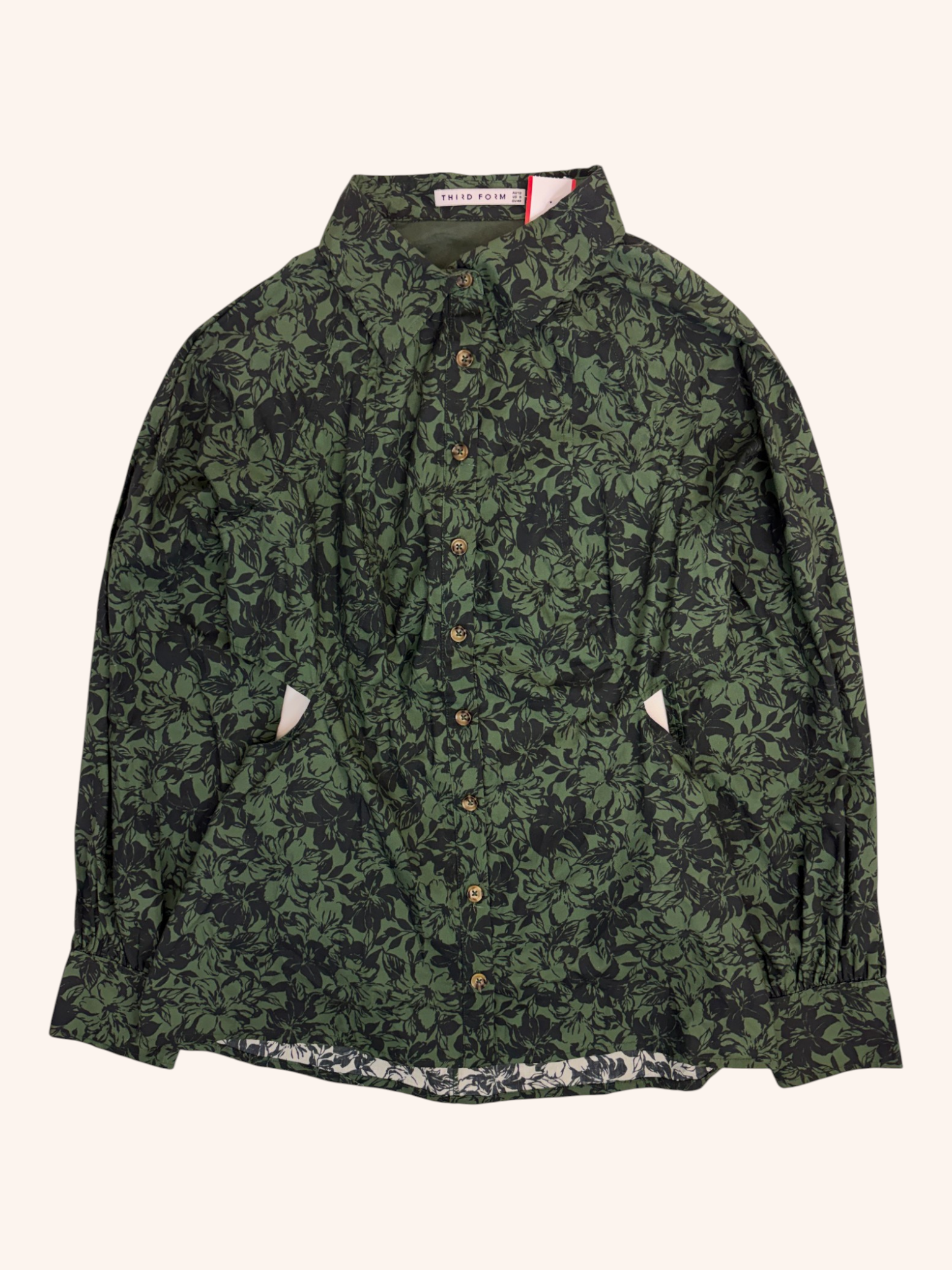 Third Form - Cutout Back Button Up Shirt