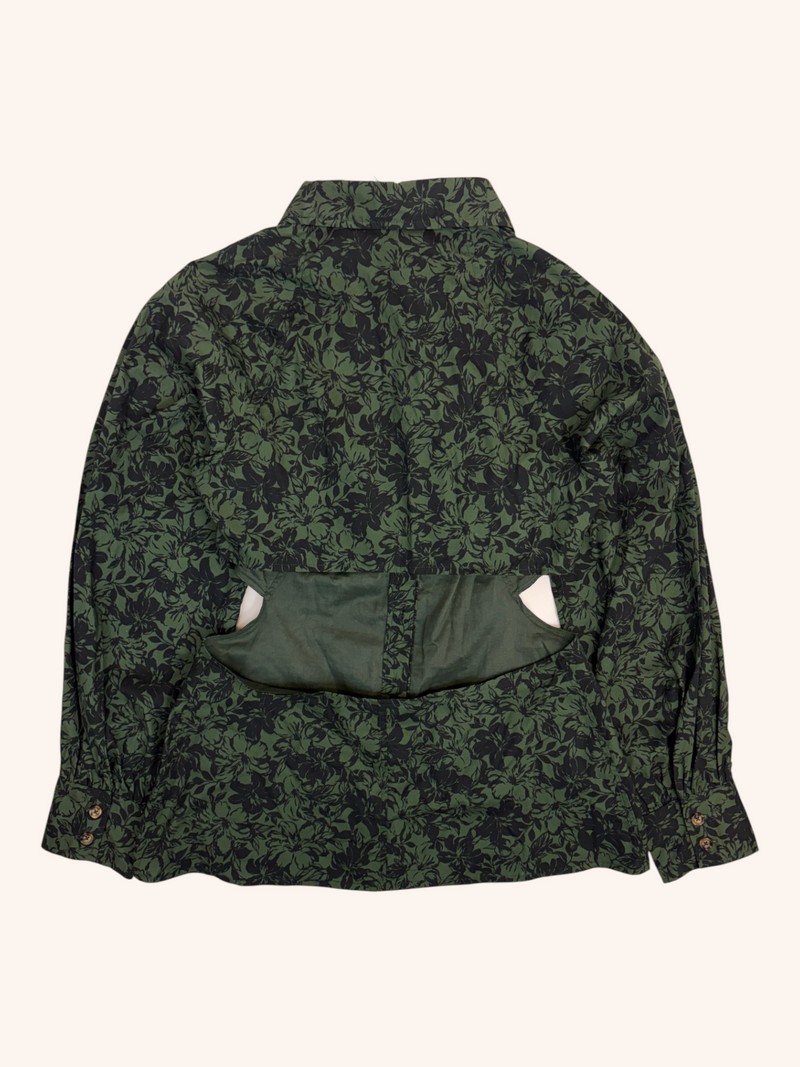 Third Form - Cutout Back Button Up Shirt