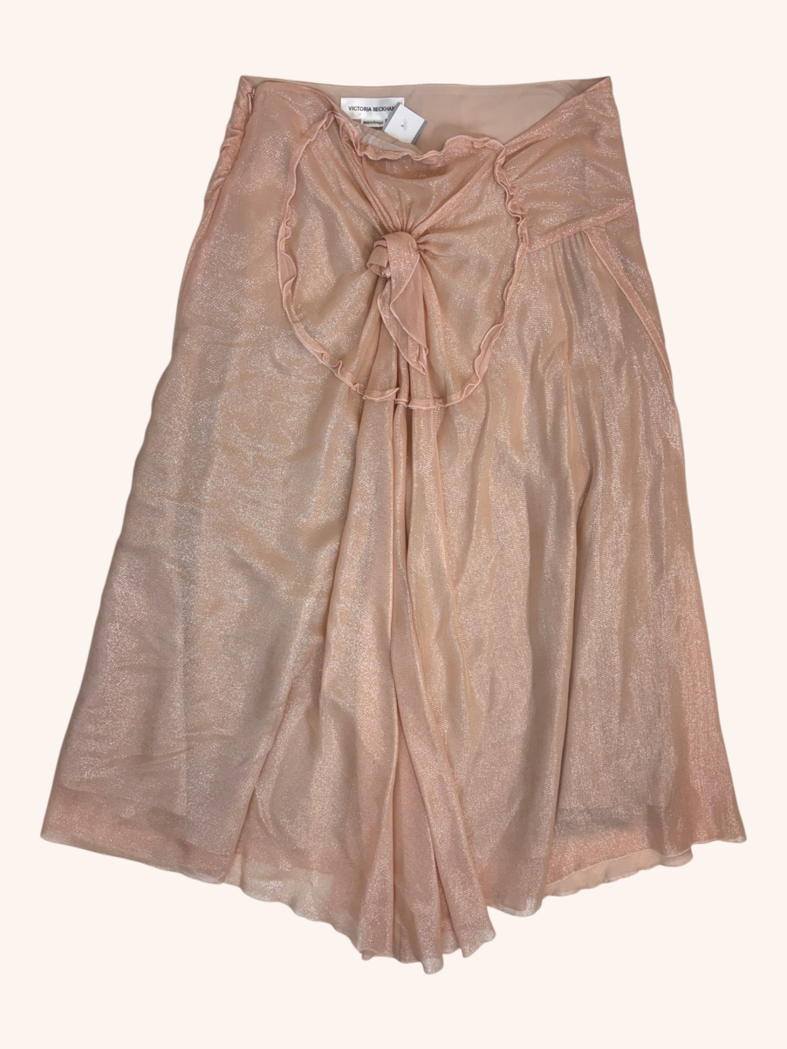 Victoria Beckham - Shimmery Gathered Front Skirt