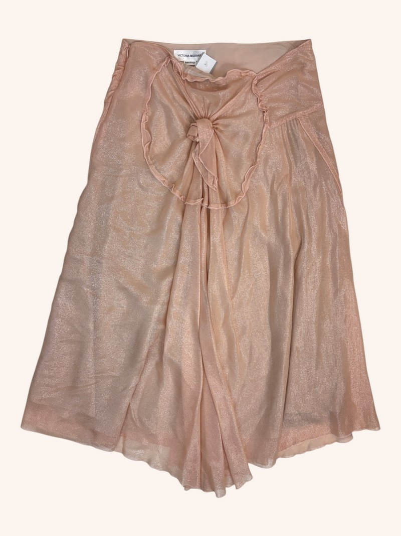 Victoria Beckham - Shimmery Gathered Front Skirt