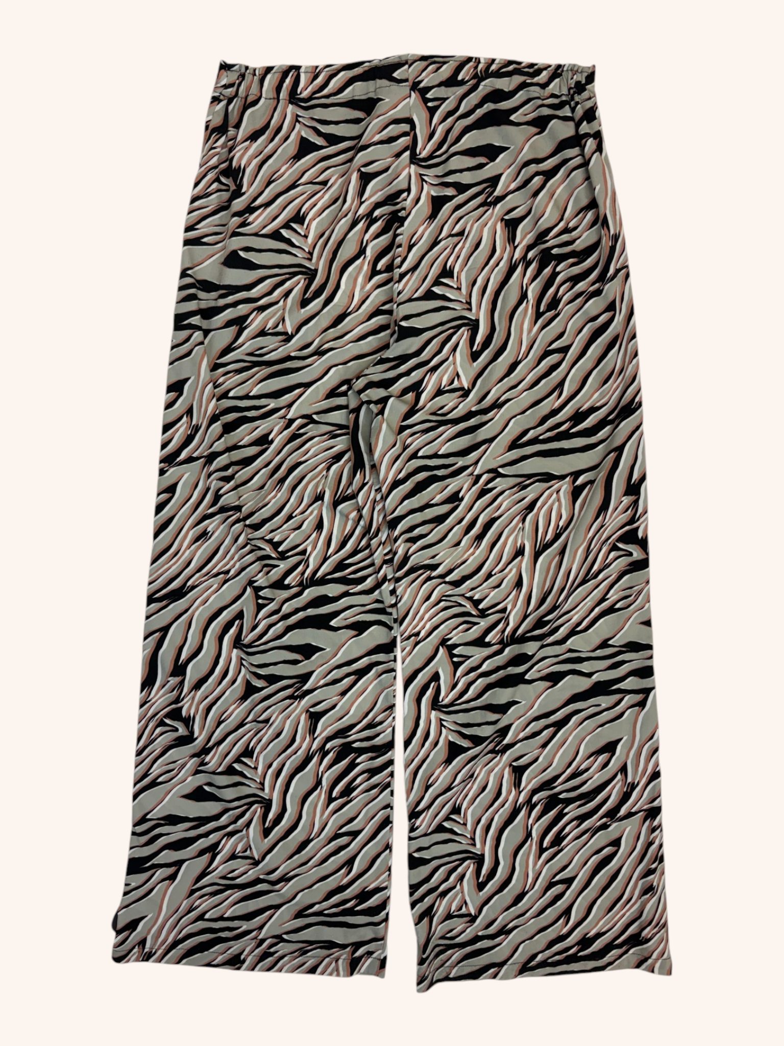 Moochi - Zigzag Pattern Wide Leg Pants