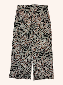 Moochi - Zigzag Pattern Wide Leg Pants