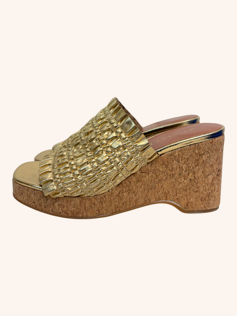 Mi Piaci - Shirred Cork Wedges