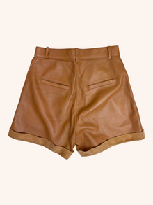 Remain - Leather Pleated Shorts