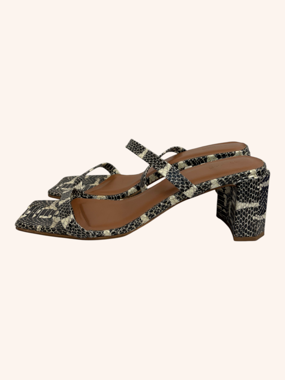 By Far - Snake Strappy Heels