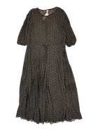 Sylvester - Micro Pleated Puff Sleeve Maxi Dress
