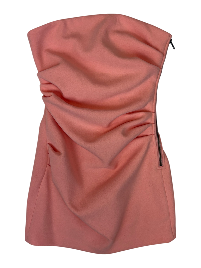 Misha - Strapless Ruched Mini Dress