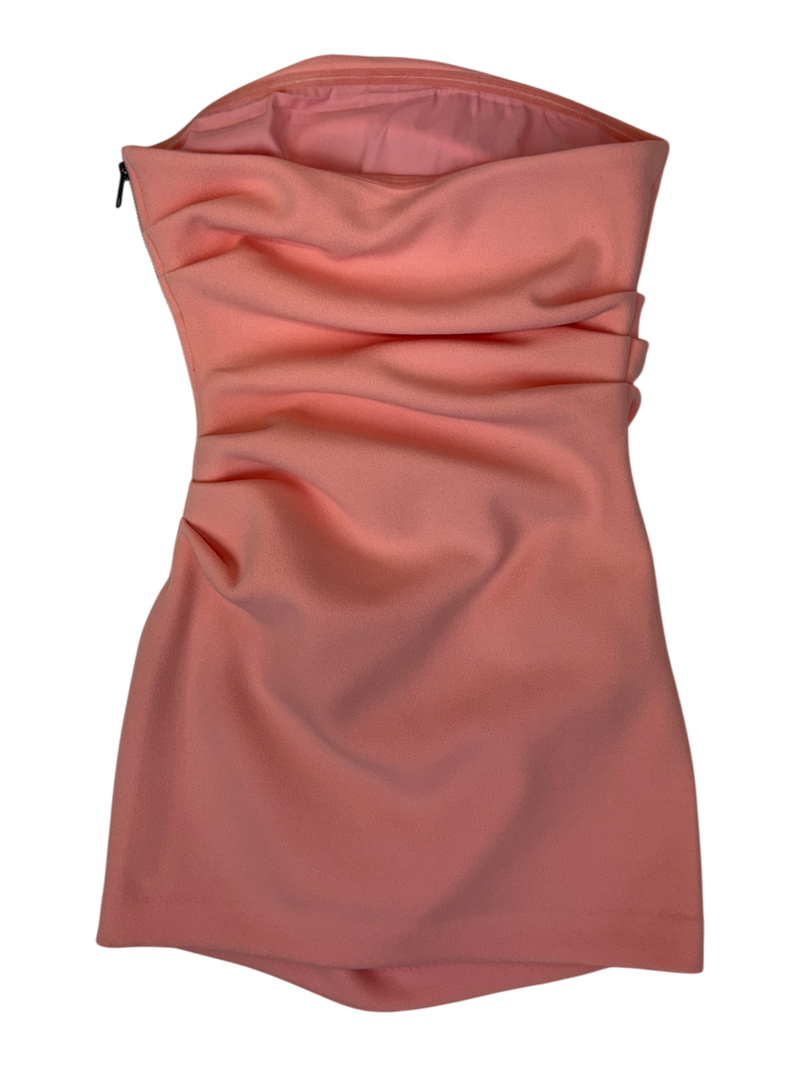 Misha - Strapless Ruched Mini Dress